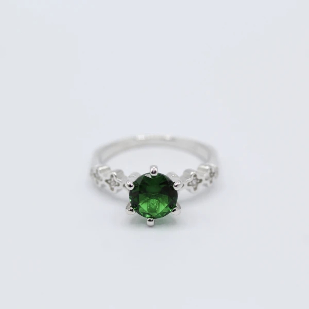 Emerald CZ Ring